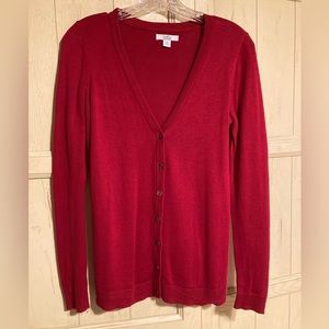 Croft & Barrow Red Cardigan Sweater - XS